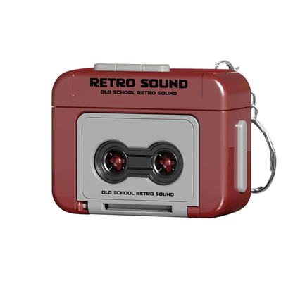Retro Cassette Recorder Keychain