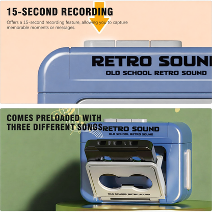 Retro Cassette Recorder Keychain